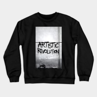 Artistic Revolution Graffiti Wall Photo Crewneck Sweatshirt